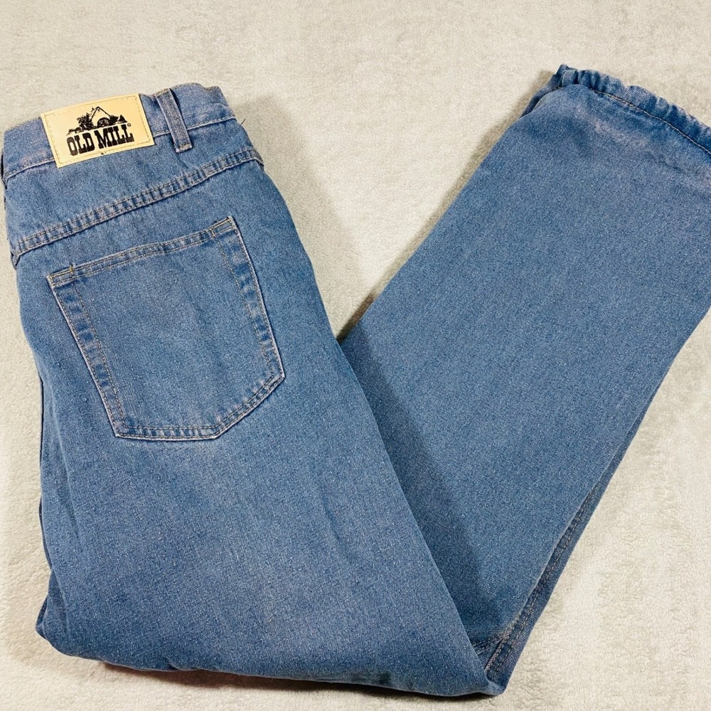 Old Mill Fleece Lined Jeans Mens‎ 38x34 Blue Denim Insulated Straight Leg Pants